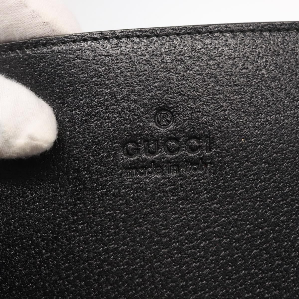 Gucci Vintage Bamboo Handle Tote Leather Black Leather Tote Bag Bag (Pre-Owned)