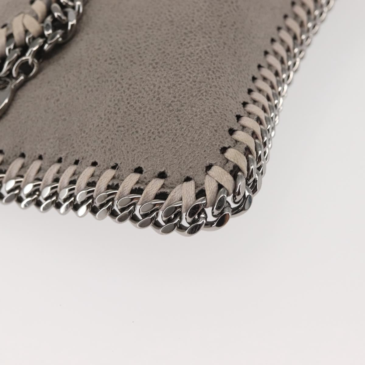 Stella Mccartney Falabella Fold Over Flap Shaggy Deer Gray Suede Bag (Pre-Owned)