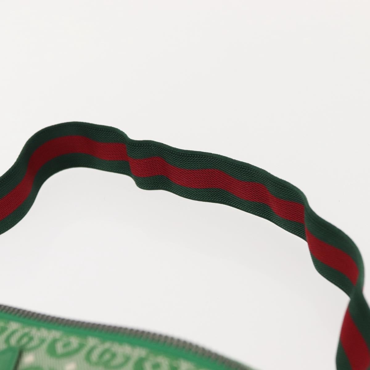 Gucci Waist Pouch Belt Gg Canvas And Leather Green Canvas Clutche & Pouche Bag (Pre-Owned)