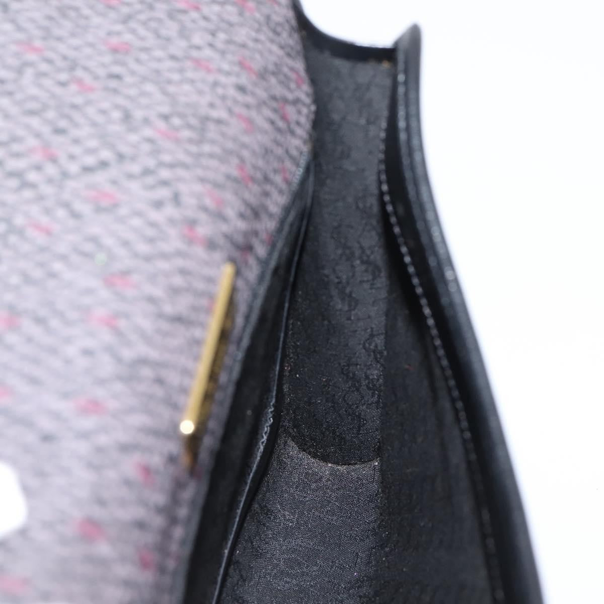 Saint Laurent Vintage Shoulder Bag Leather Gray Canvas Shoulder Bag Bag (Pre-Owned)