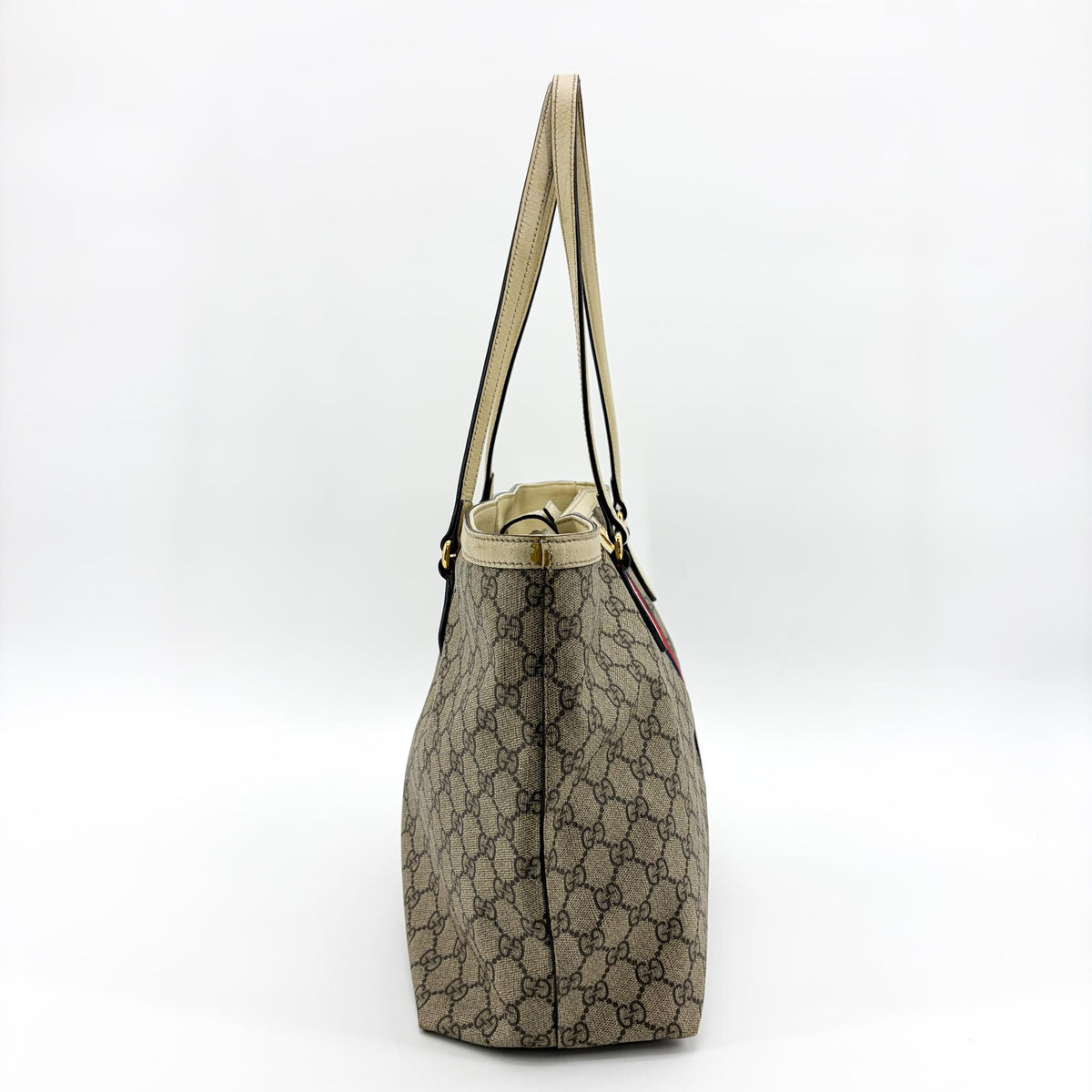Gucci Ophidia Shopping Gg Coated Canvas Beige Canvas Tote Bag Bag (Pre-Owned)