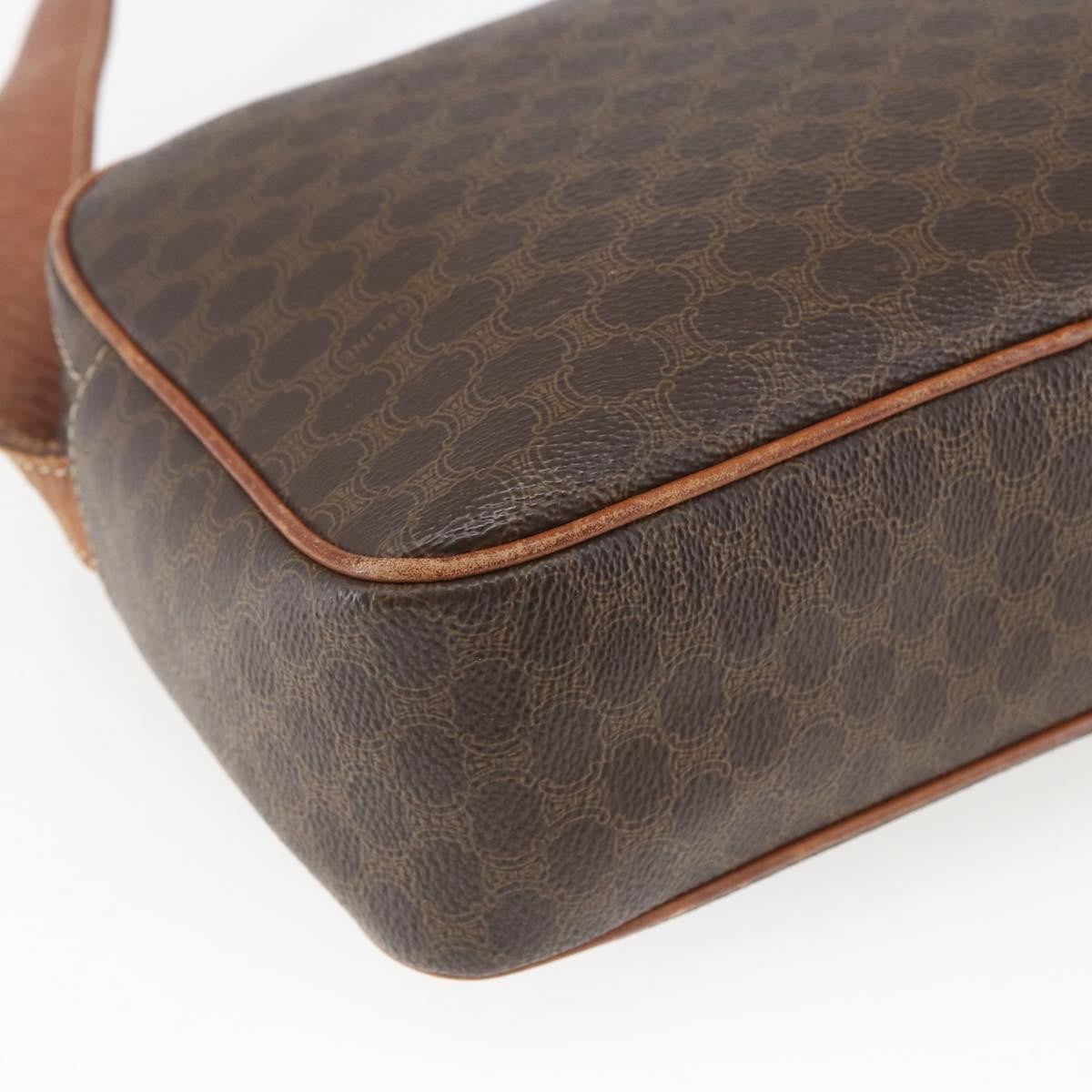 Celine Vintage Macadam Canvas Brown Canvas Shoulder Bag Bag (Pre-Owned)