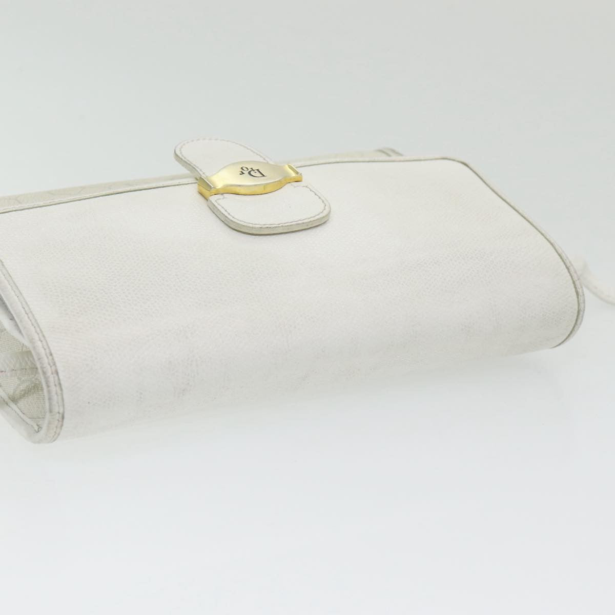 Christian Dior Vintage Honeycomb Canvas White Canvas Shoulder Bag Bag (Pre-Owned)