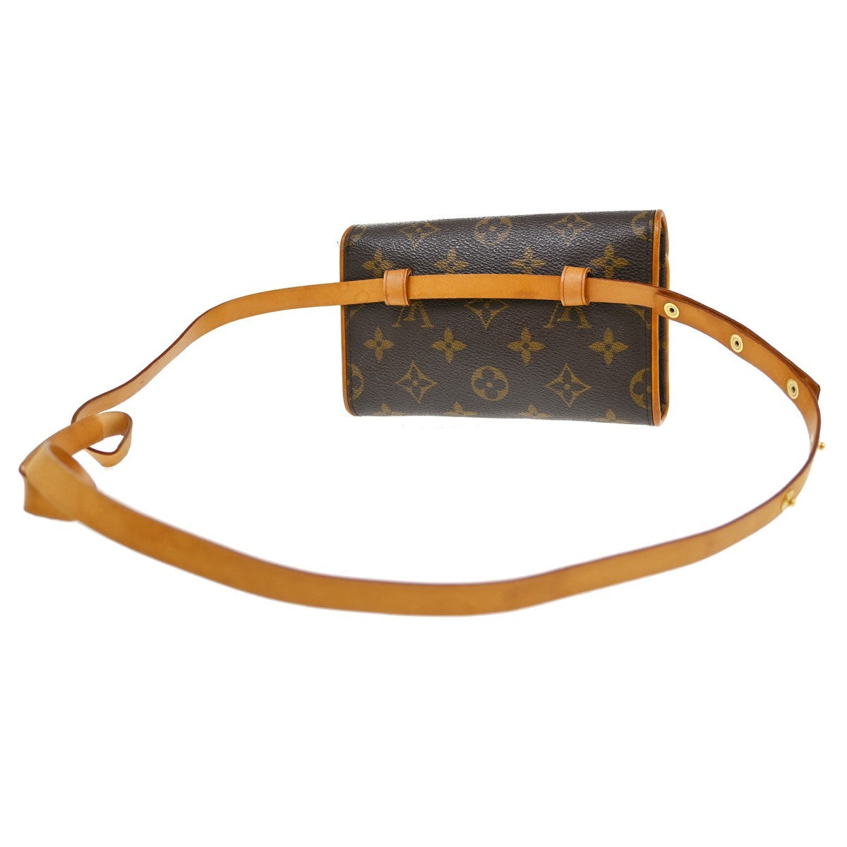 Louis Vuitton Florentine Monogram Brown Canvas Clutche & Pouche Bag (Pre-Owned)