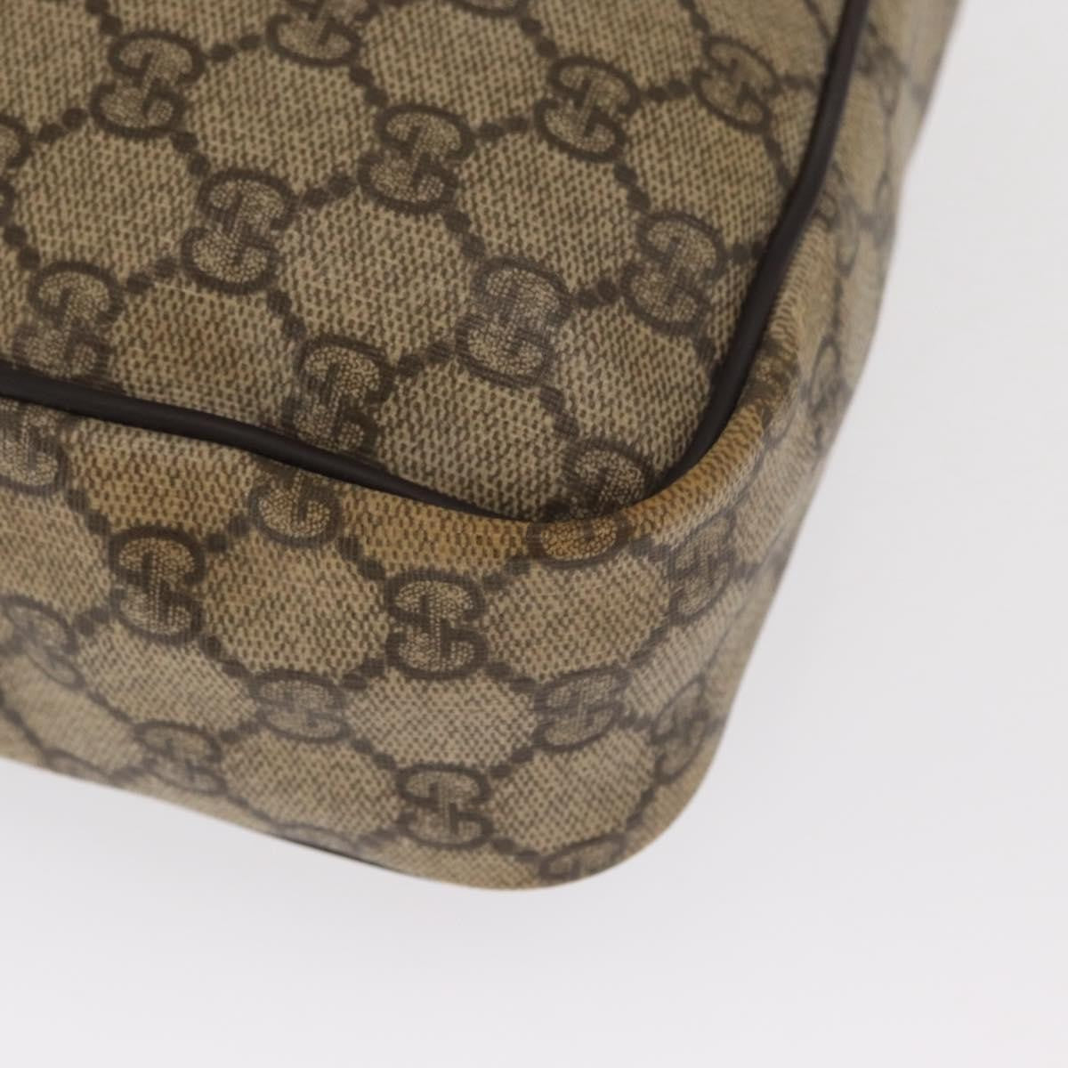 Gucci Front Zip Messenger Gg Coated Canvas Beige Canvas Shoulder Bag Bag (Pre-Owned)