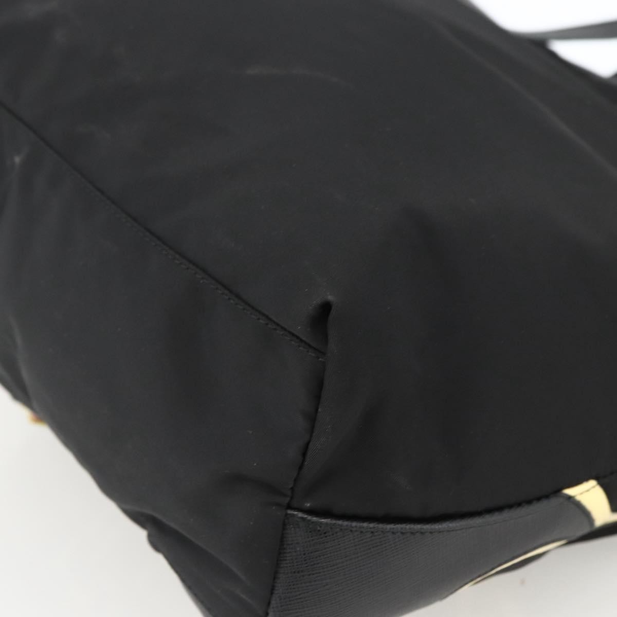 Prada Zip Tote Tessuto Black Nylon Tote Bag Bag (Pre-Owned)