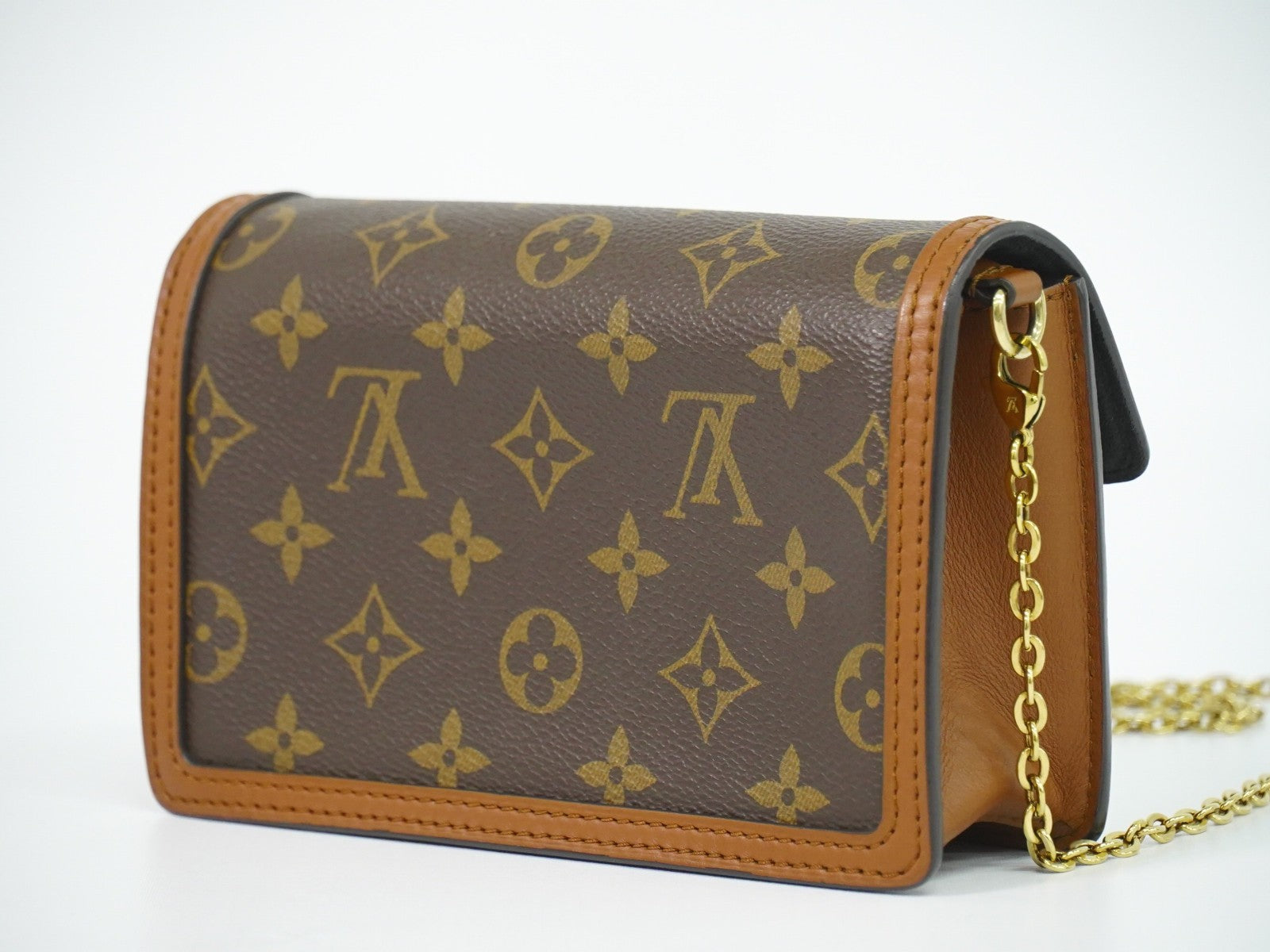 Louis Vuitton Dauphine Reverse Monogram Canvas Brown Canvas Shoulder Bag Bag (Pre-Owned)