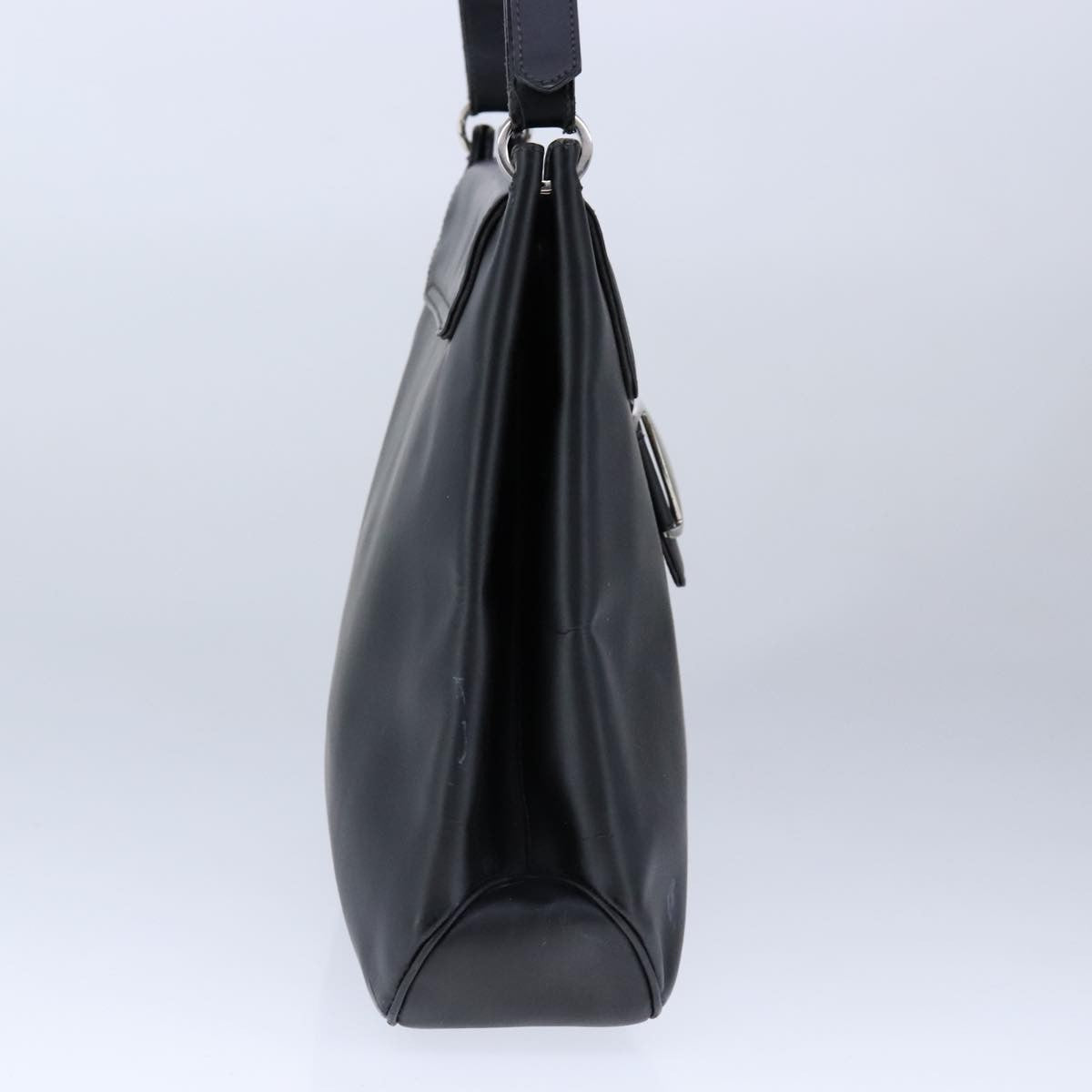 Salvatore Ferragamo Vara Leather Black Patent_Leather Shoulder Bag Bag (Pre-Owned)