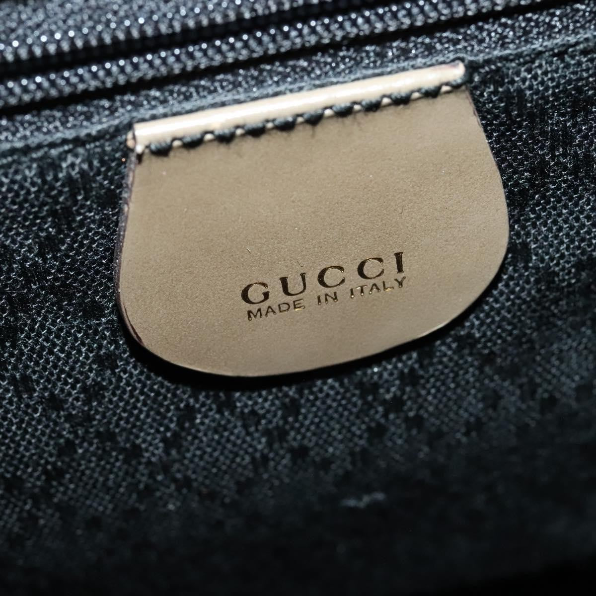 Gucci Vintage Bamboo Patent Gold Patent_Leather Backpack Bag (Pre-Owned)
