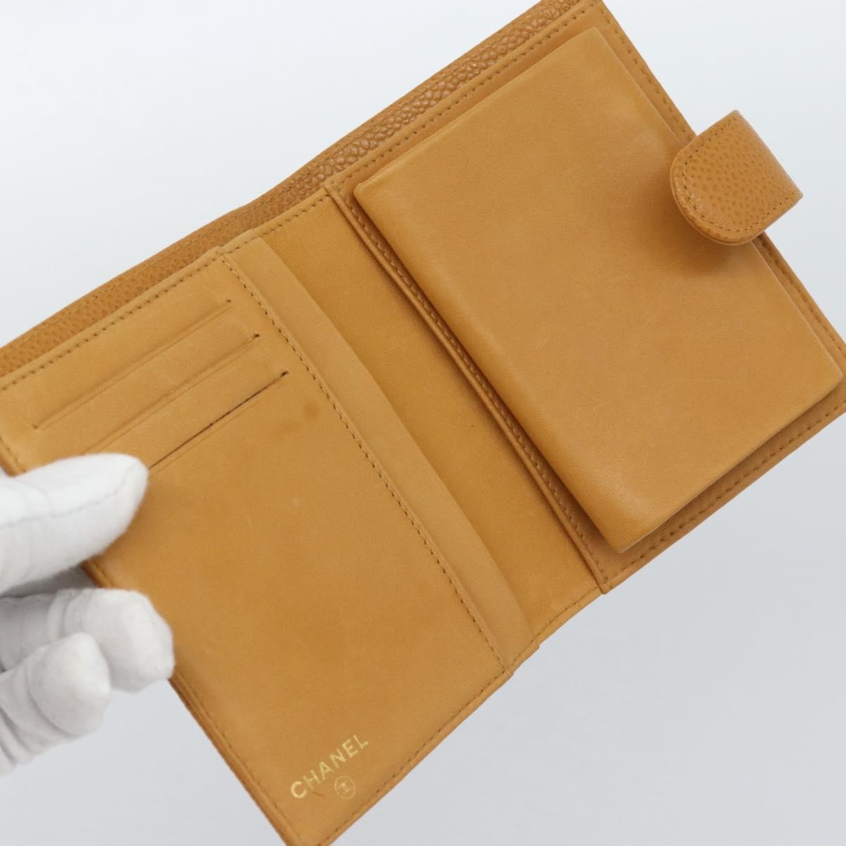 Chanel Timeless Cc French Caviar Brown Leather Wallets Accessory (Pre-Owned)