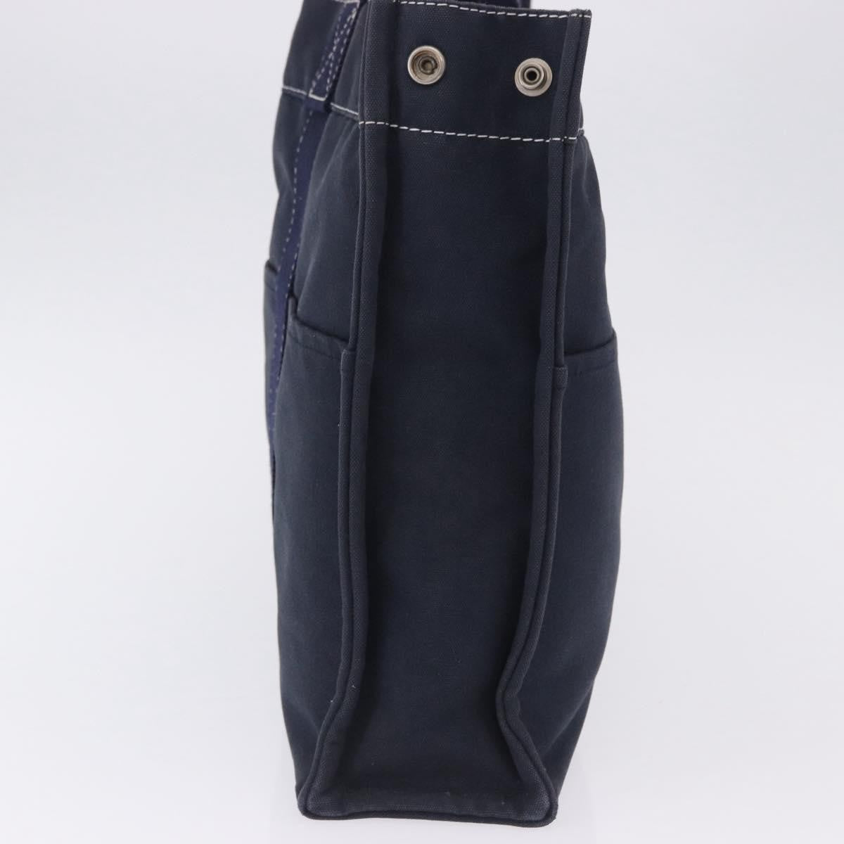 Hermes Fourre Tout Tote Canvas Navy Canvas Tote Bag Bag (Pre-Owned)