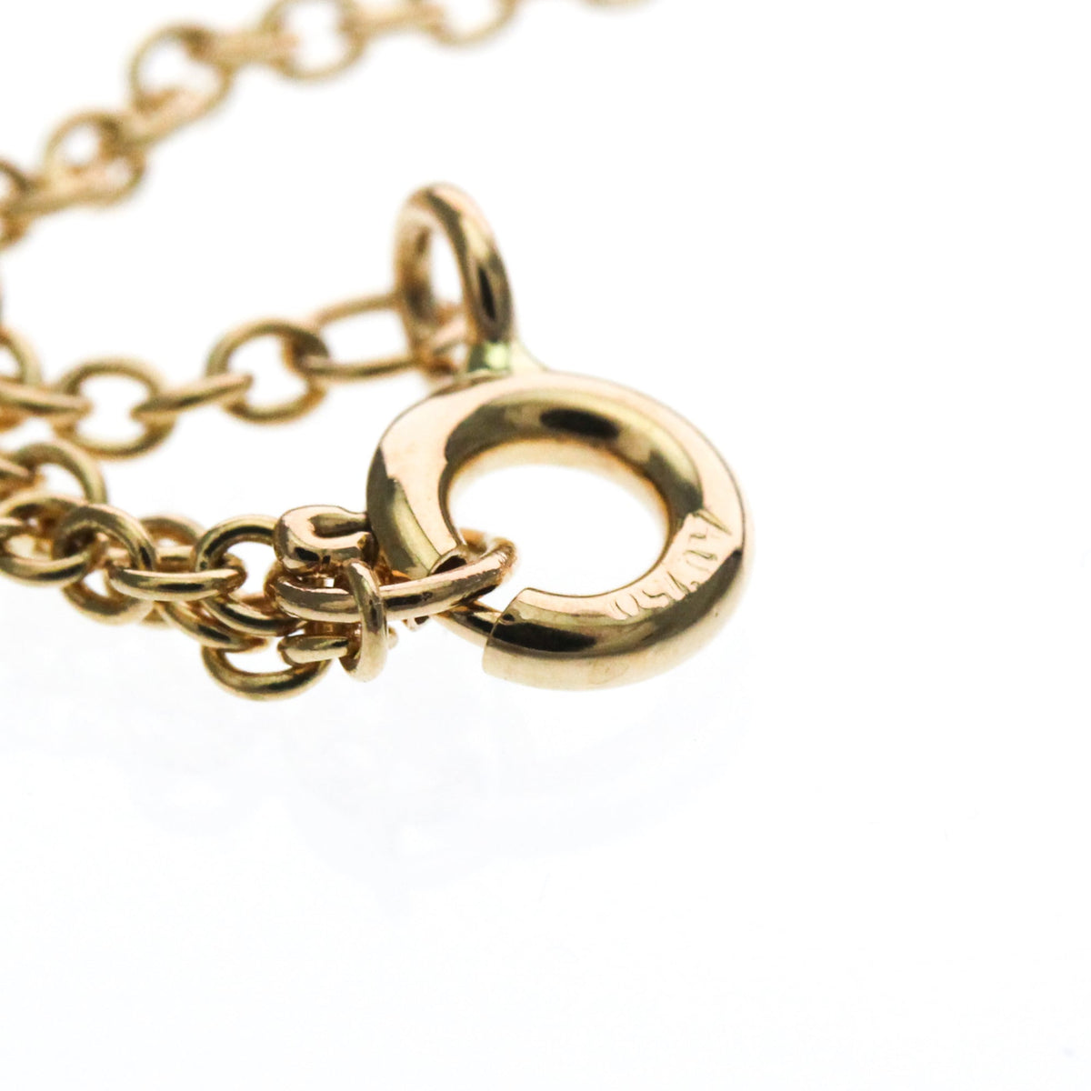 Tiffany & Co. T Circle Chain 18K Rose Gold With Mother Of Pearl And Diamonds Gold Pink_Gold Bracelet Jewelry (Pre-Owned)