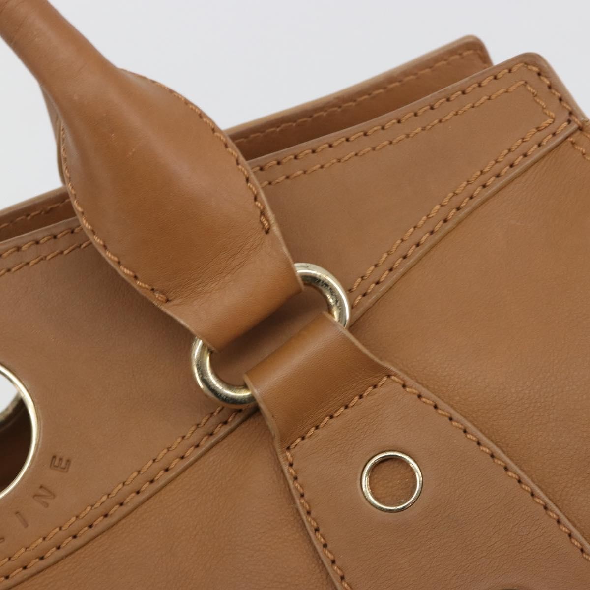 Celine Vintage Leather Brown Leather Handbag (Pre-Owned)