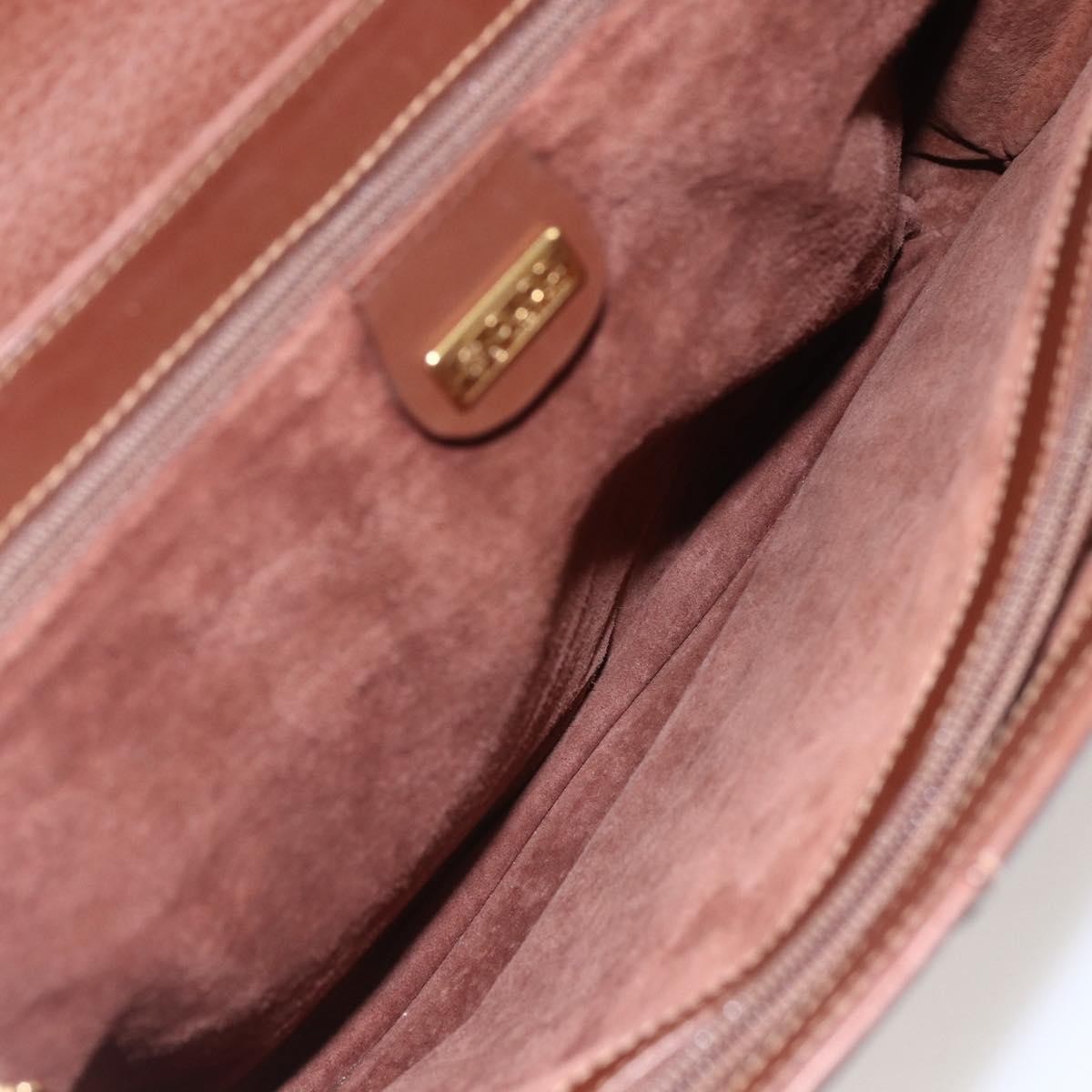 Gucci Vintage Tote Leather Brown Leather Tote Bag Bag (Pre-Owned)