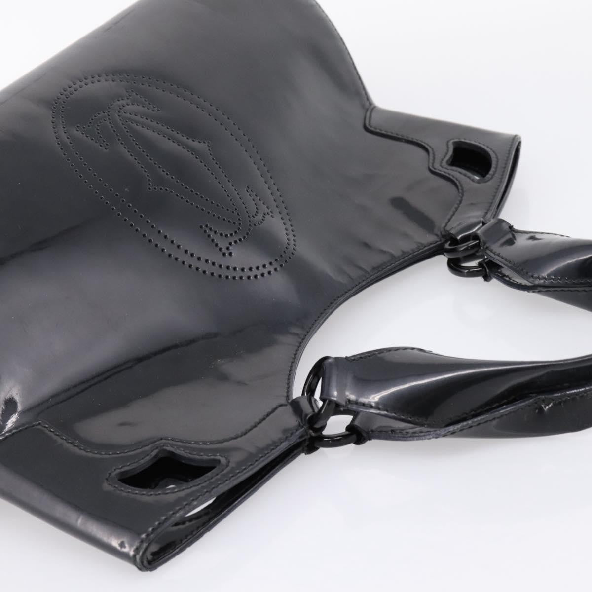 Cartier Marcello Patent Leather Black Patent_Leather Handbag (Pre-Owned)