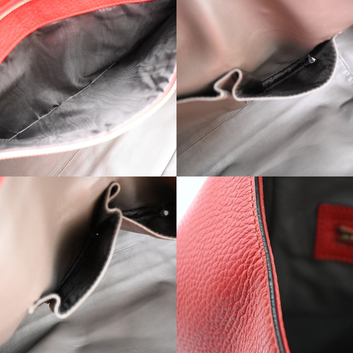 Gucci Lady Tassel Top Handle Leather Red Leather Tote Bag Bag (Pre-Owned)