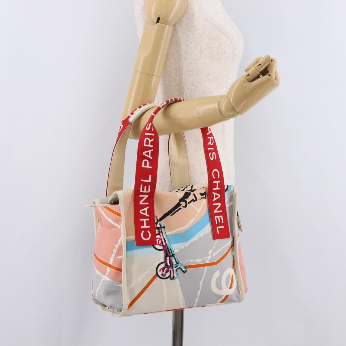 Chanel Eiffel Tower Printed Canvas Multicolour Canvas Tote Bag Bag (Pre-Owned)
