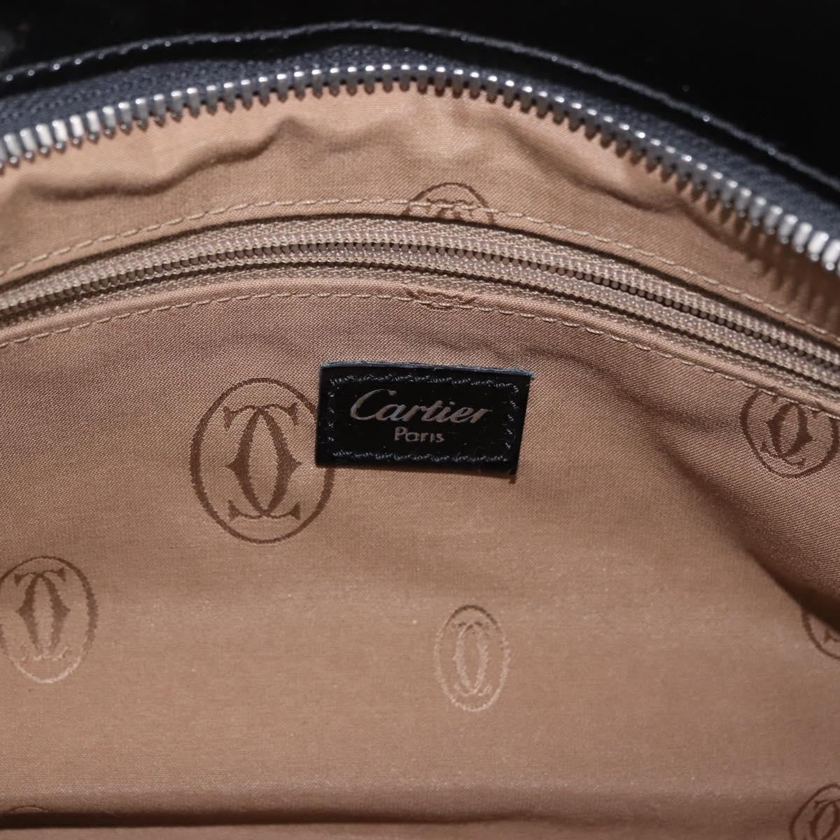 Cartier Marcello Patent Leather Black Patent_Leather Handbag (Pre-Owned)