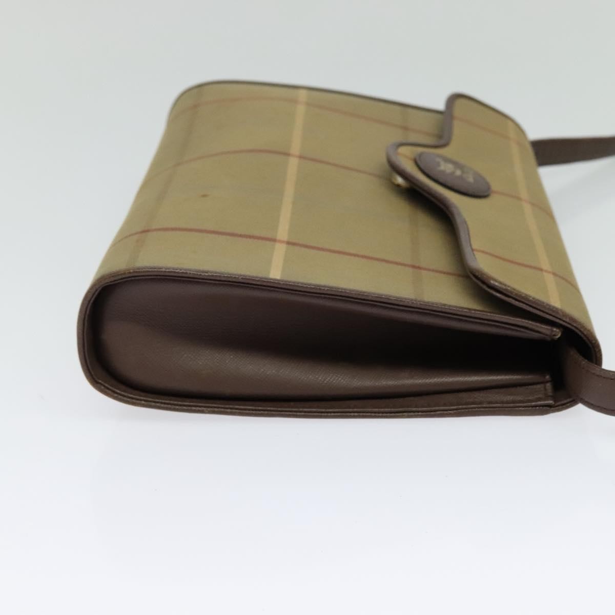 Burberry Nova Check Canvas And Leather Beige Canvas Shoulder Bag Bag (Pre-Owned)