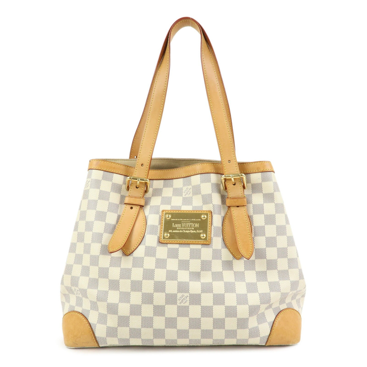 Louis Vuitton Hampstead Damier Beige Canvas Handbag (Pre-Owned)