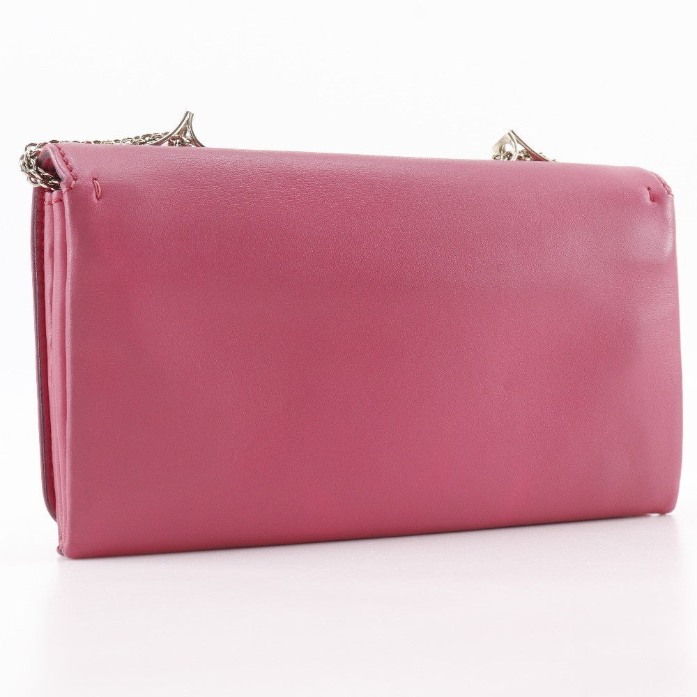 Valentino Garavani Va Va Voom Clutch Leather Pink Leather Shoulder Bag Bag (Pre-Owned)