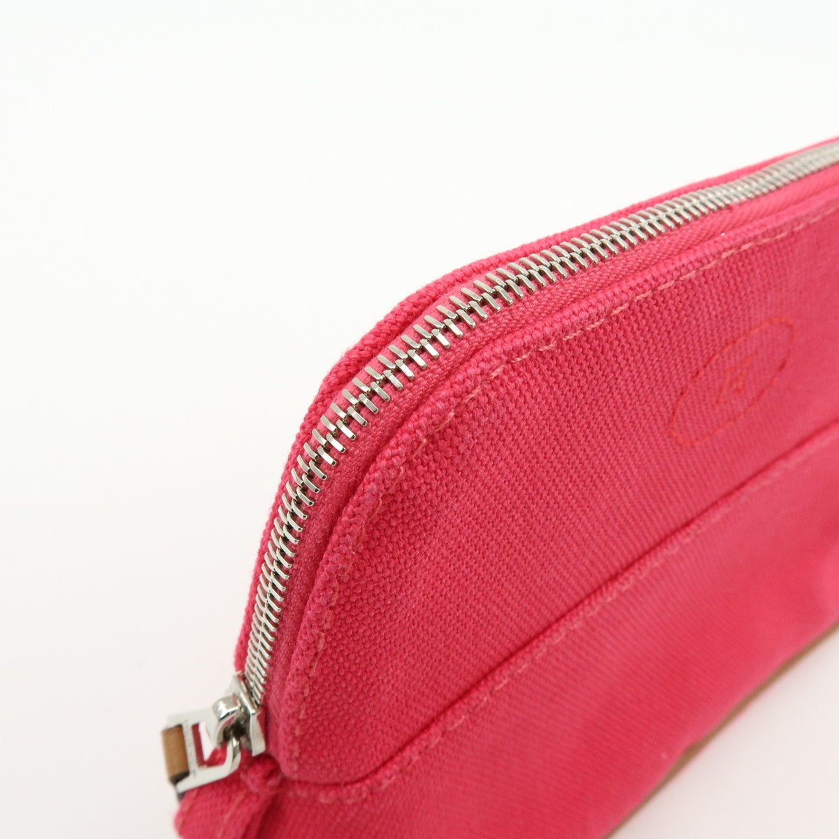 Hermes Bolide Travel Canvas Pink Cotton Clutche & Pouche Bag (Pre-Owned)