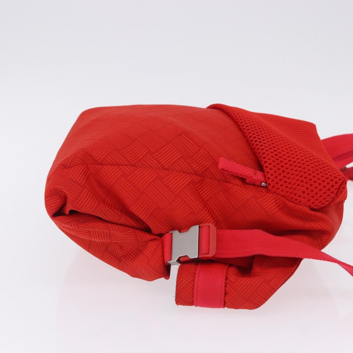 Bottega Veneta Paper Touch Printed Nylon Red Nylon Backpack Bag (Pre-Owned)