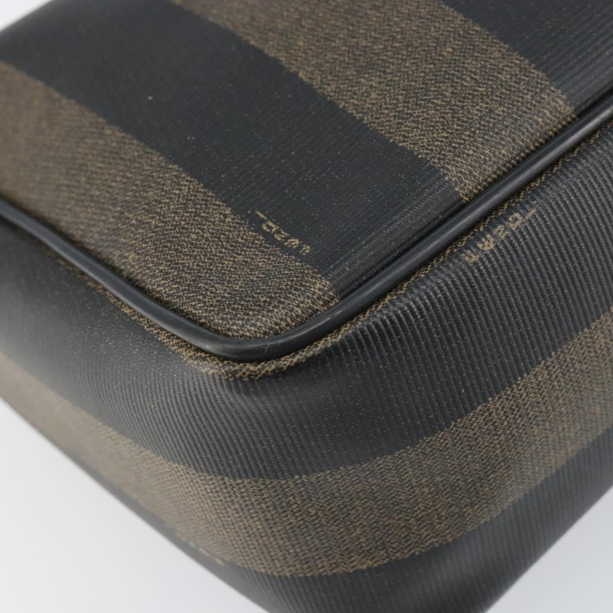 Fendi Vintage Pequin Pequin Brown Canvas Shoulder Bag Bag (Pre-Owned)