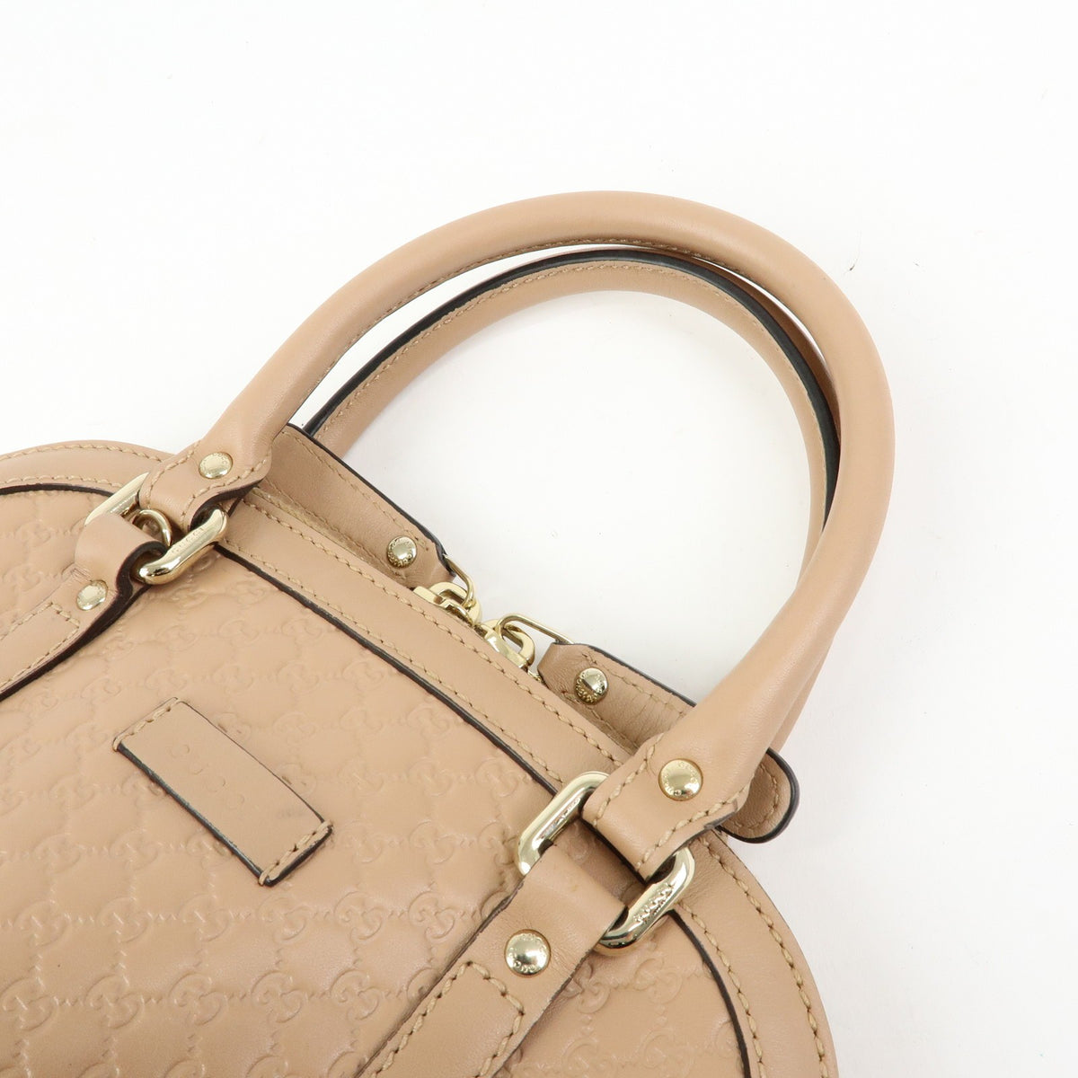 Gucci Convertible Dome Satchel Microguccissima Leather Beige Leather Handbag (Pre-Owned)