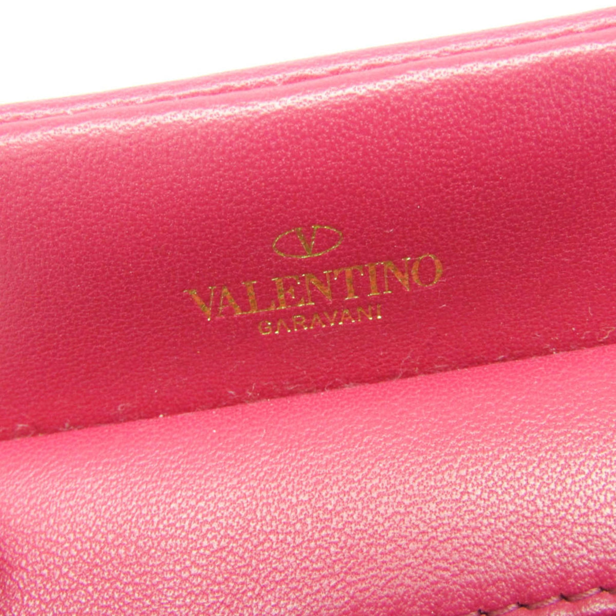 Valentino Garavani One Stud Top Handle Leather Pink Leather Handbag (Pre-Owned)