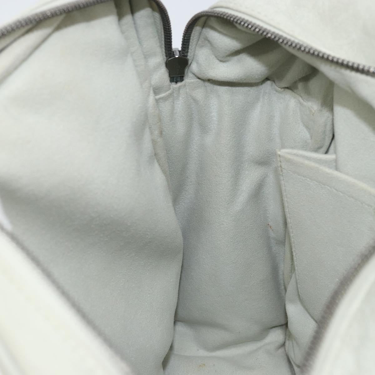 Louis Vuitton Clarkson Messenger Monogram Shadow Leather White Leather Handbag (Pre-Owned)