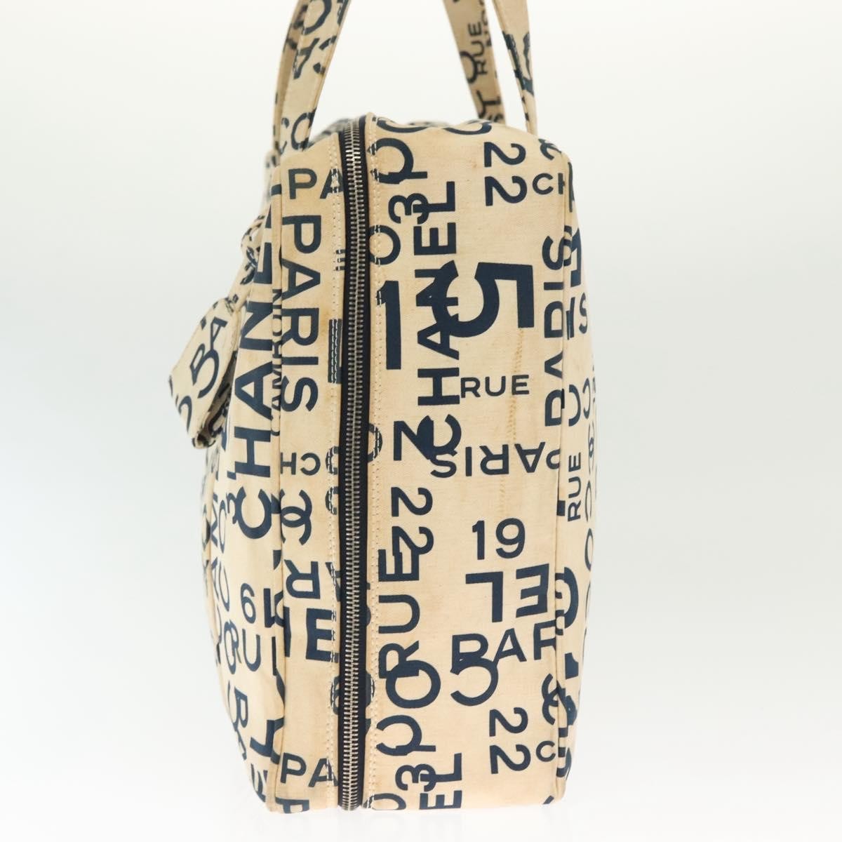 Chanel Cambon Canvas White Canvas Bag (Pre-Owned)