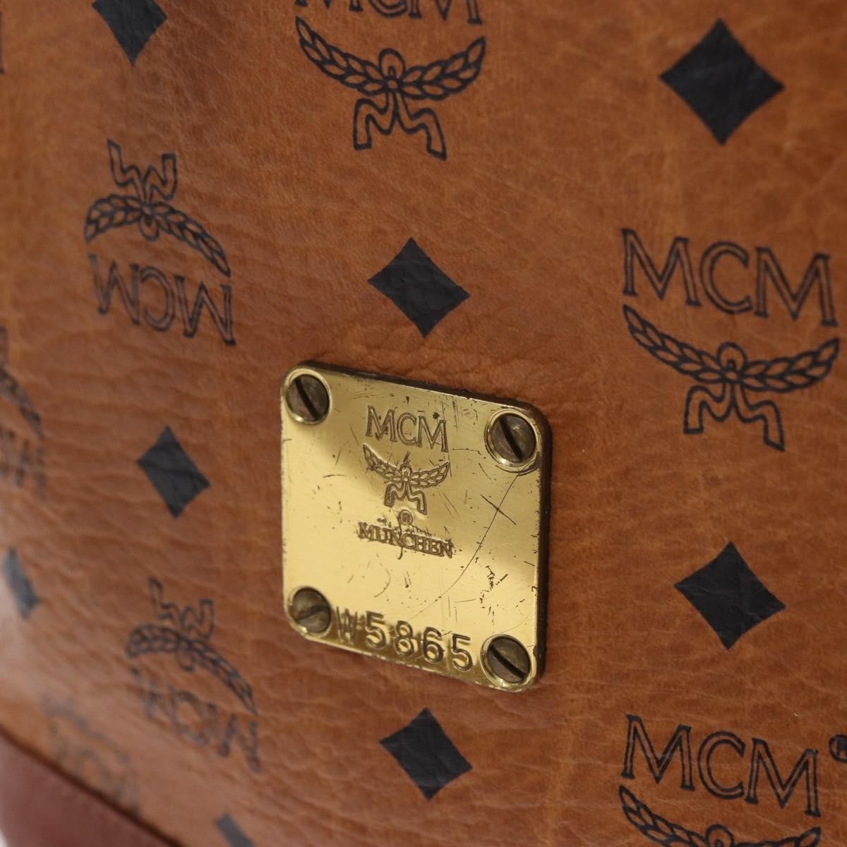 MCM Drawstring Leather Brown Leather Shoulder Bag Bag (Pre-Owned)