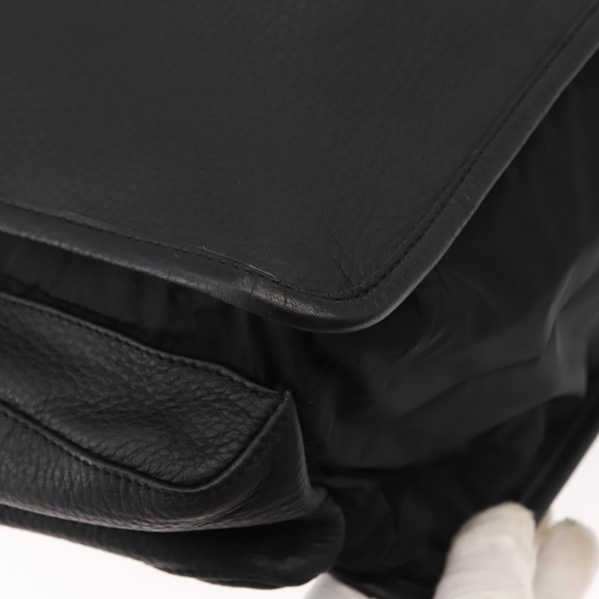 Prada Sport Nylon And Leather Black Nylon Briefcase Bag (Pre-Owned)