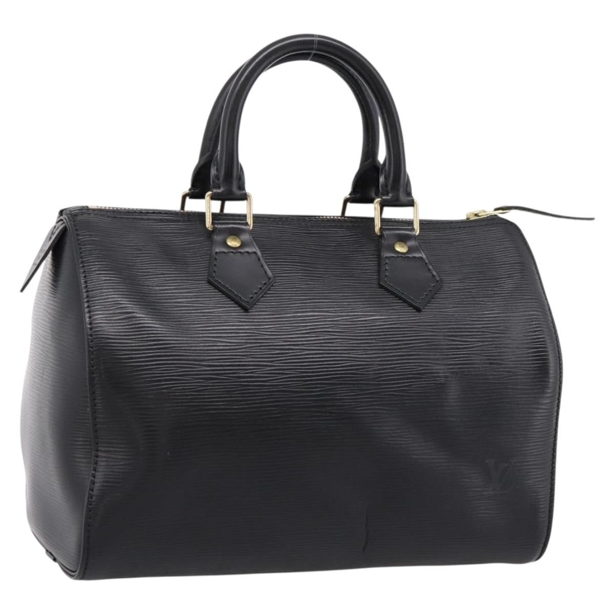 Louis Vuitton Speedy Epi Leather Black Leather Handbag (Pre-Owned)