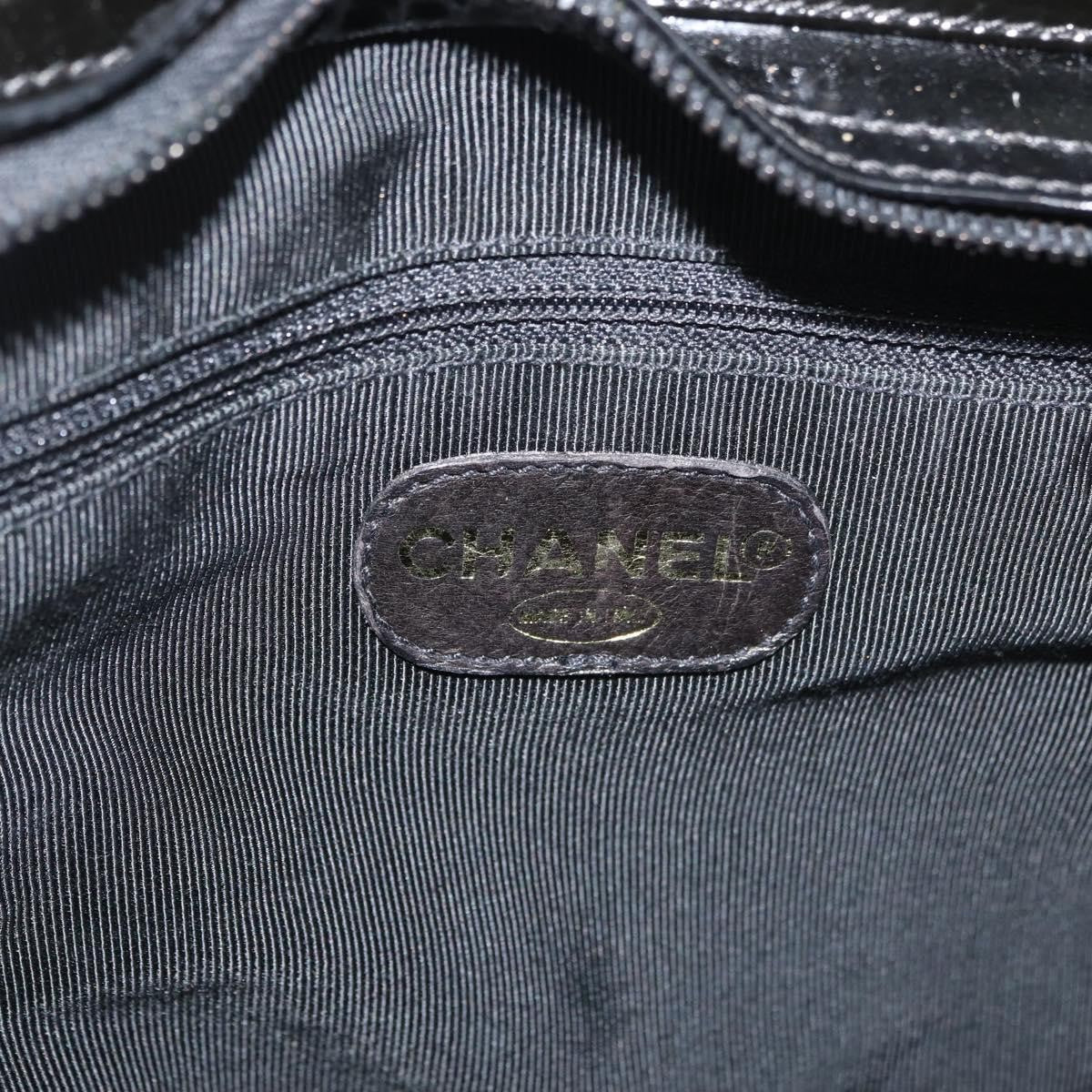 Chanel Cc Shoulder Bag Patent Leather Black Patent_Leather Shoulder Bag Bag (Pre-Owned)
