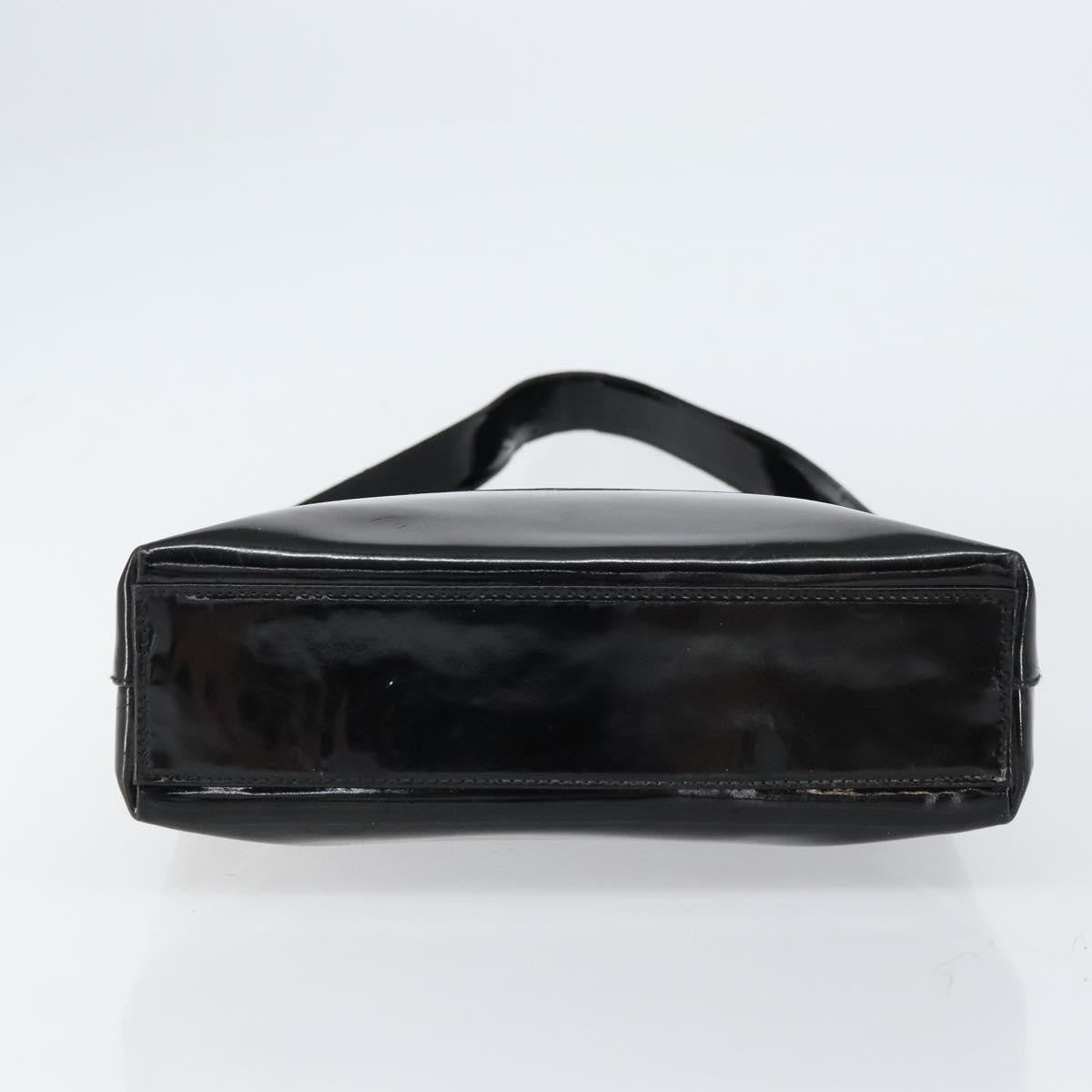 Salvatore Ferragamo Vala Patent Leather Black Patent_Leather Shoulder Bag Bag (Pre-Owned)
