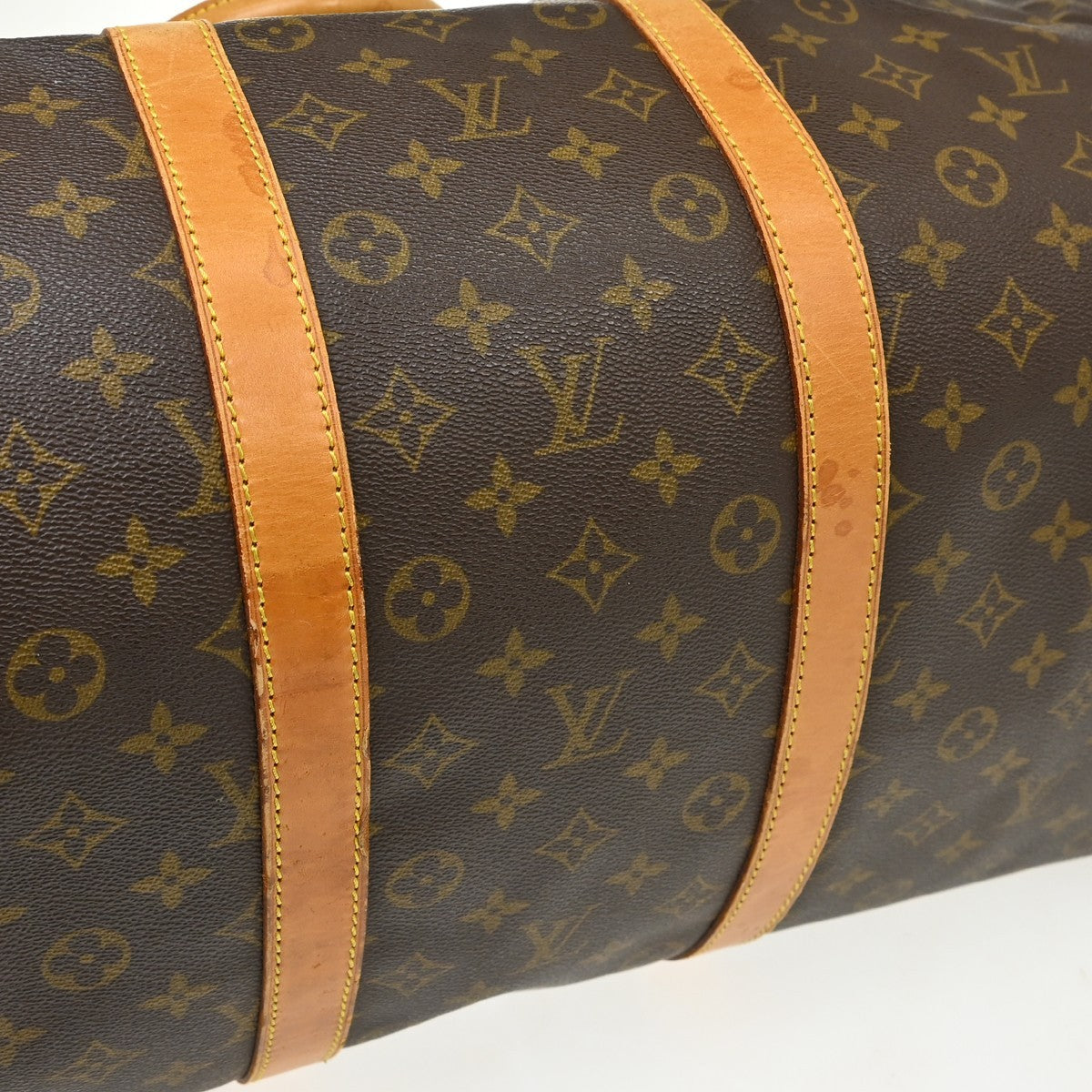 Louis Vuitton Keepall Monogram Brown Canvas Travel Bag Bag (Pre-Owned)
