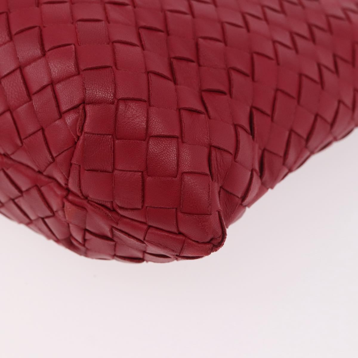 Bottega Veneta Capri Intrecciato Nappa Red Leather Tote Bag Bag (Pre-Owned)