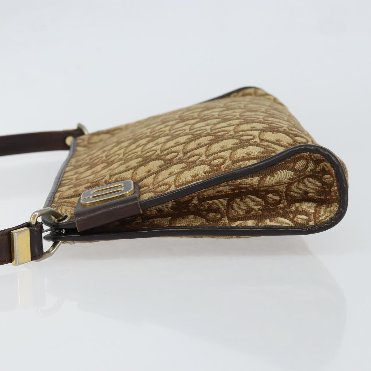 Christian Dior Vintage Trotter Canvas Beige Canvas Shoulder Bag Bag (Pre-Owned)