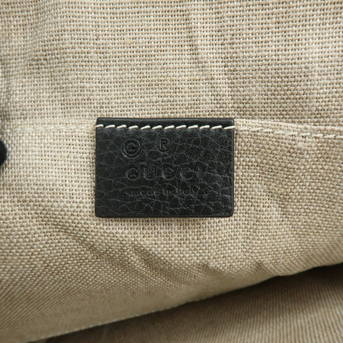 Gucci Bamboo Zip Pouch (Outlet) Leather Black Leather Clutche & Pouche Bag (Pre-Owned)