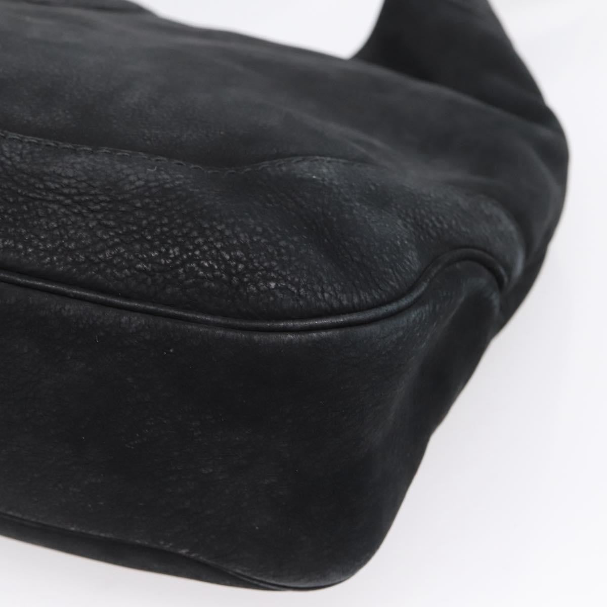 Gucci Jackie O Suede Black Leather Handbag (Pre-Owned)