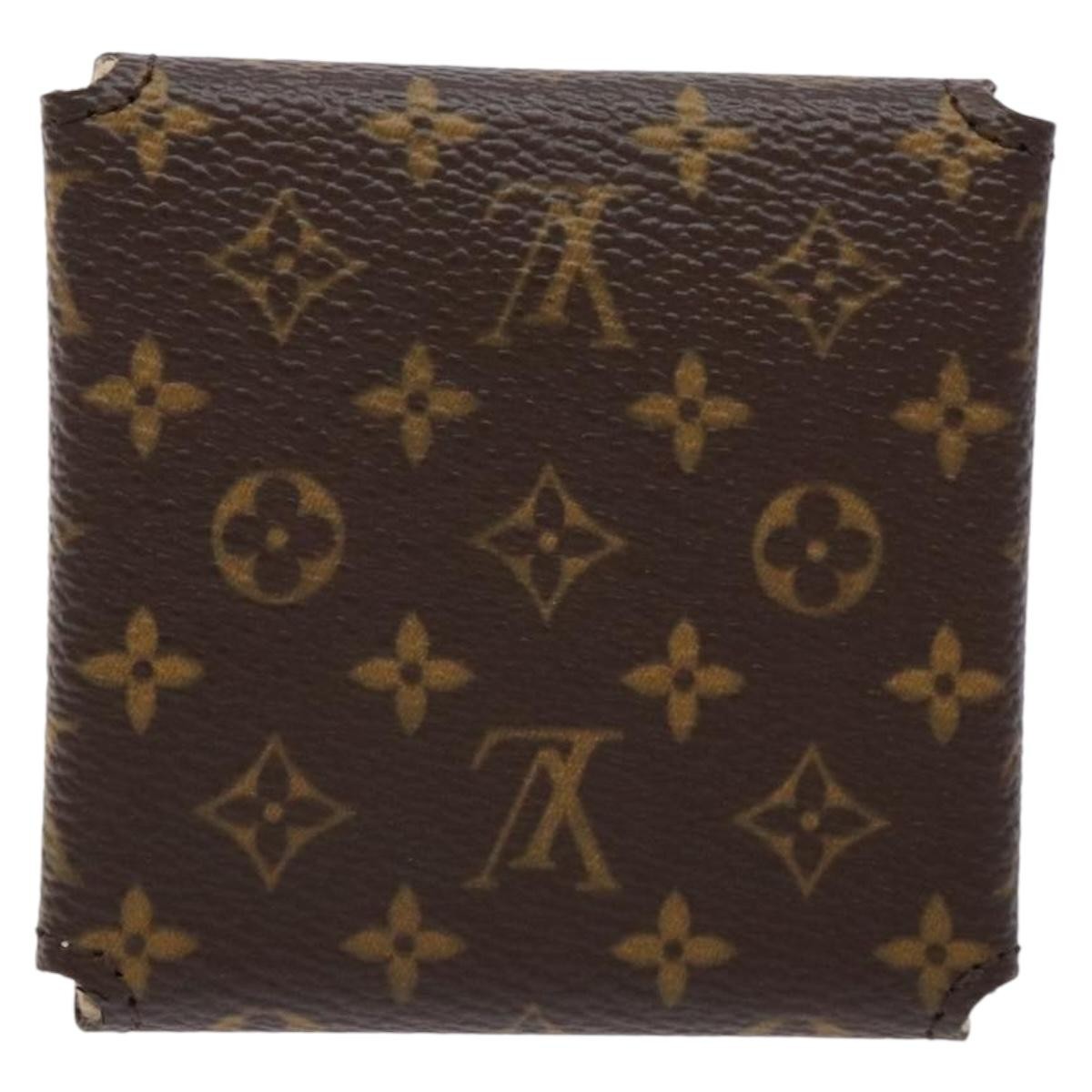 Louis Vuitton Case Jewelry Box Canvas Brown Canvas Wallets Accessory (Pre-Owned)
