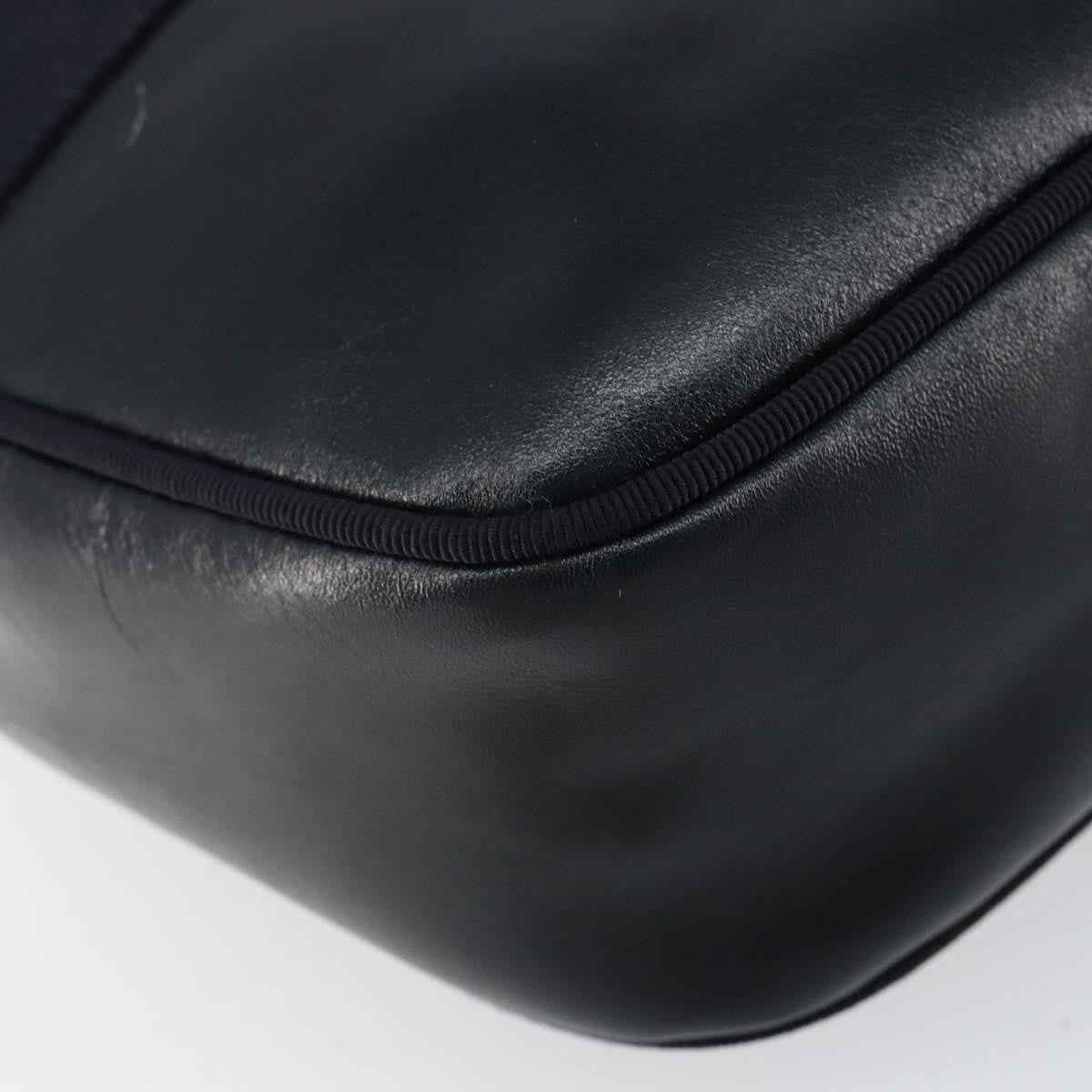 Salvatore Ferragamo Vala Leather Navy Leather Shoulder Bag Bag (Pre-Owned)