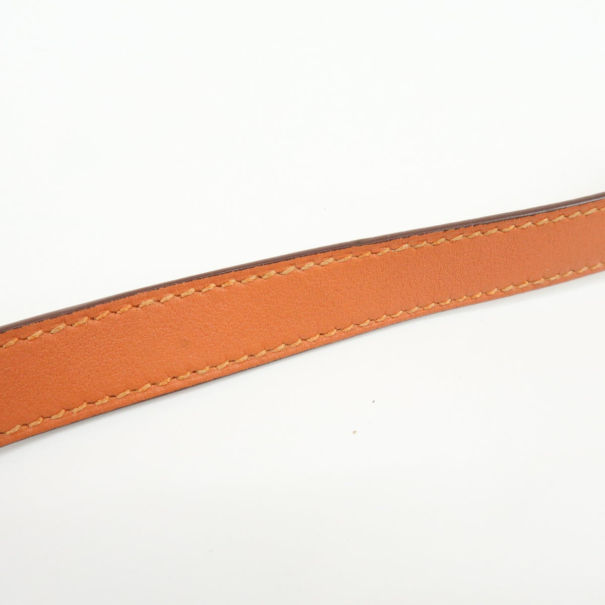 Hermes Kelly Double Tour Leather Orange Leather Bracelet Jewelry (Pre-Owned)
