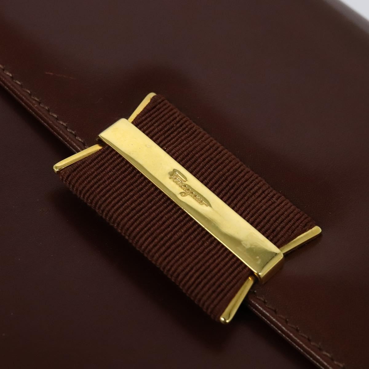 Salvatore Ferragamo Vintage Leather Brown Leather Shoulder Bag Bag (Pre-Owned)