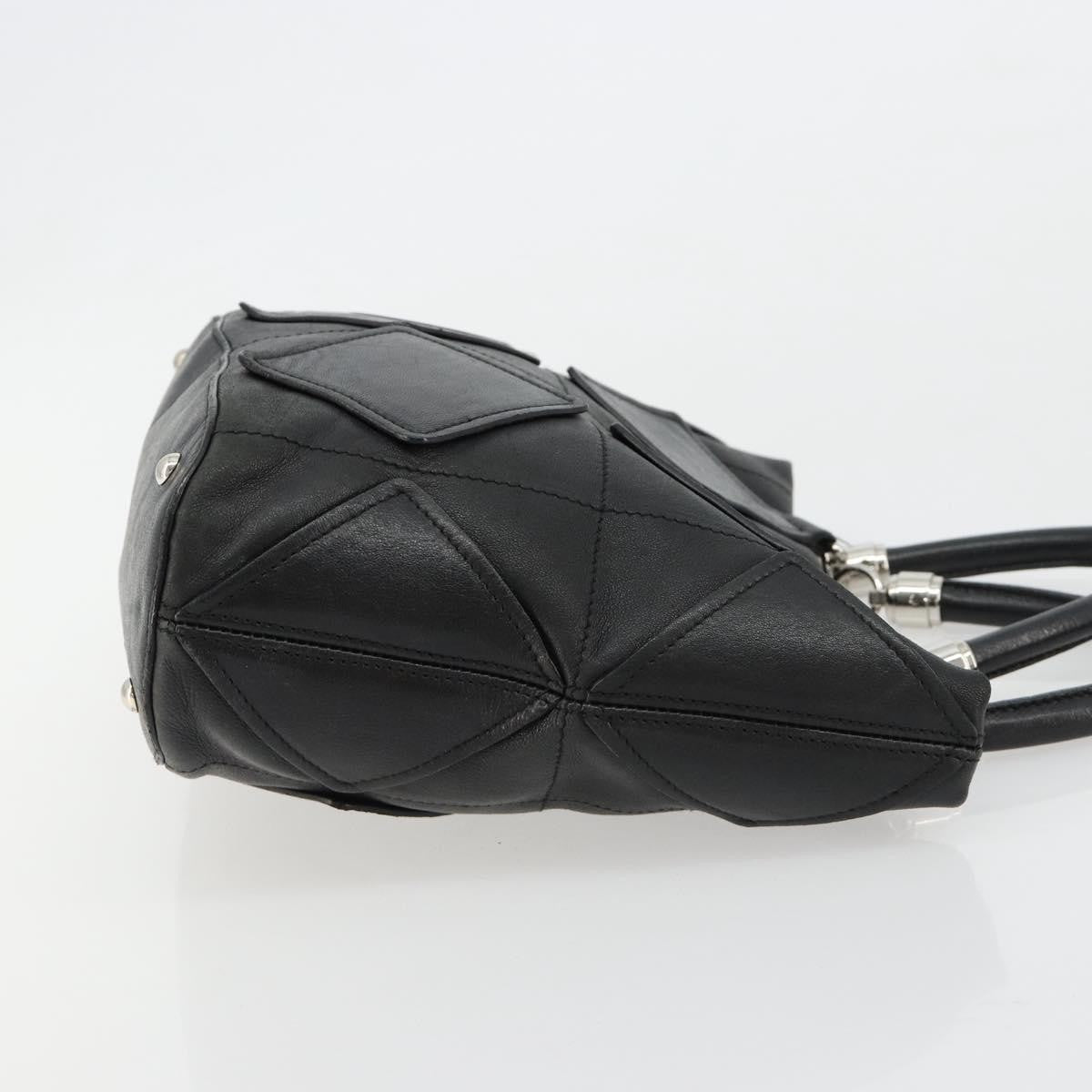 Salvatore Ferragamo Vintage Leather Black Leather Handbag (Pre-Owned)