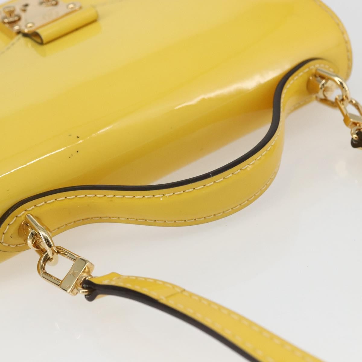 Louis Vuitton Monceau Vernis Yellow Patent_Leather Handbag (Pre-Owned)