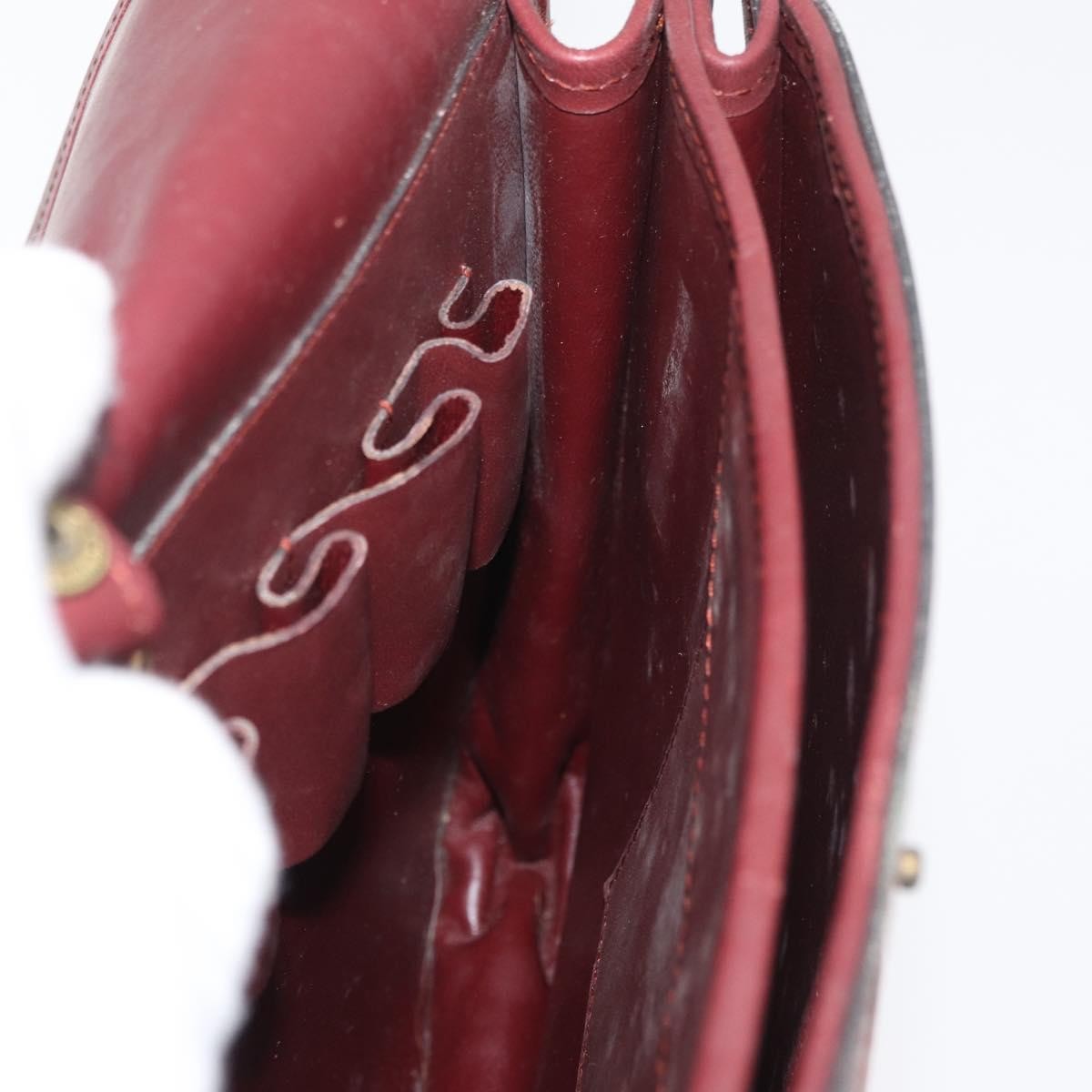 Cartier Must De Cartier Leather Burgundy Leather Shoulder Bag Bag (Pre-Owned)
