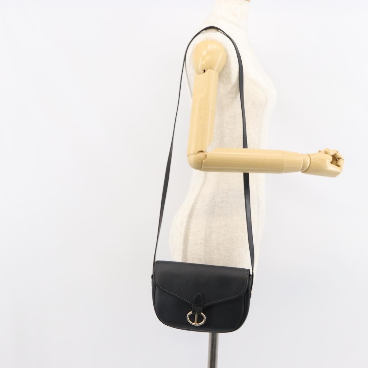Christian Dior Vintage Honeycomb Flap Coated Canvas Black Canvas Shoulder Bag Bag (Pre-Owned)